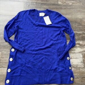 Edinburgh Knitwear 100% Cashmere Lightweight Sweater Women's Size Medium Buttons